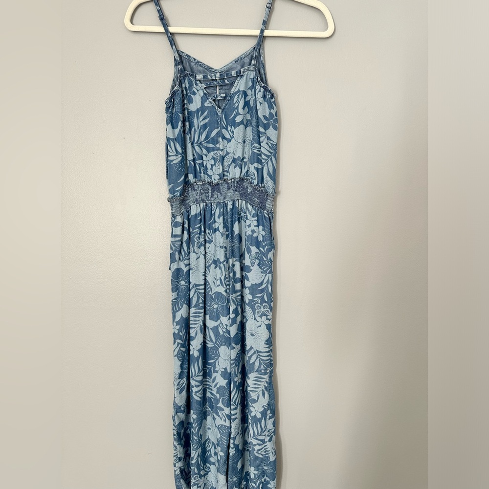 EPIC THREADS BIG Girls Jump Suit Size L Girls Blue Floral Print Pull-on Style